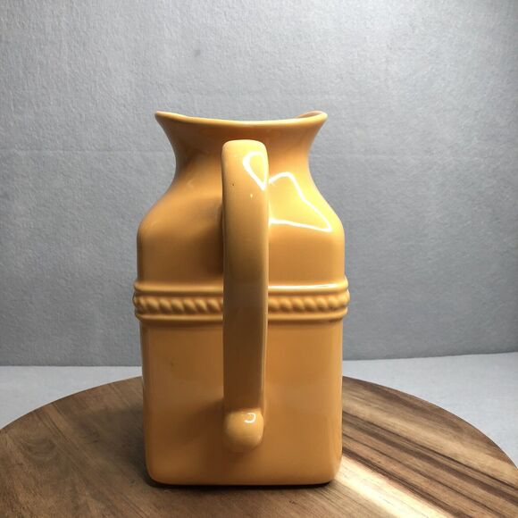 Belaverra Acorn Beverage Pitcher Large Ceramic Pottery Apricot Color 9.5" Vtg - Picture 4 of 8